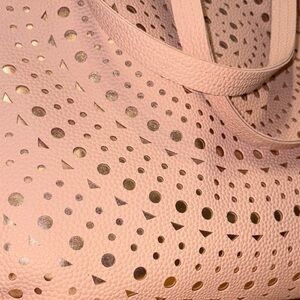 Pink Perforated Tote Bag